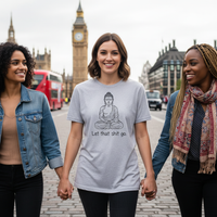 Load image into Gallery viewer, Let That Shit Go Buddha Crewneck T-shirt