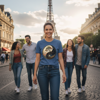 Load image into Gallery viewer, Tree of Life Moon Yin Yang V-Neck T-Shirt